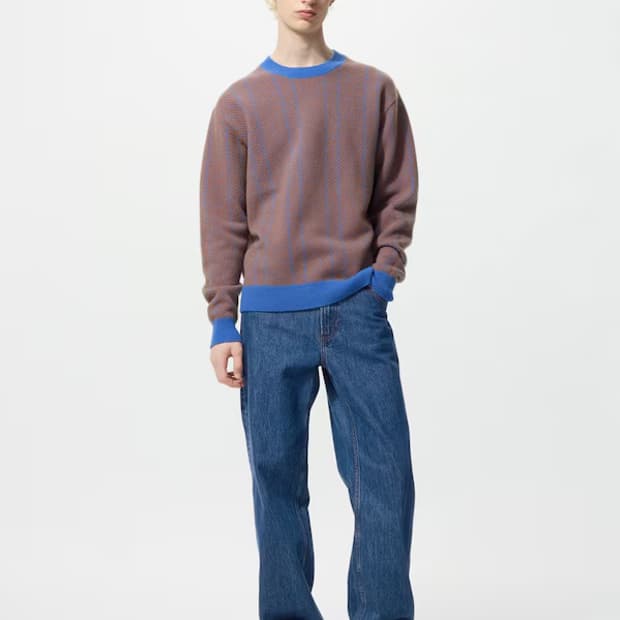 유니클로 jw앤더슨 스트레이트 진 블루