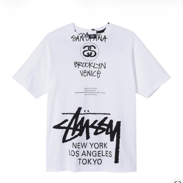 스투시 x 타카히로미야시타 더 솔로이스트 40 월드투어 티셔츠