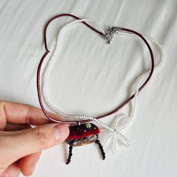 Fabric Doll Necklace