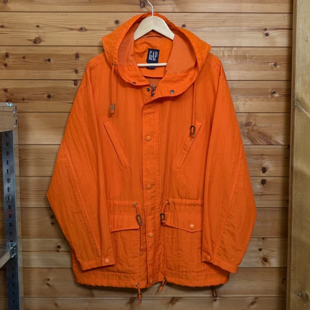 [M] OLD GAP nylon orange hooded jacket