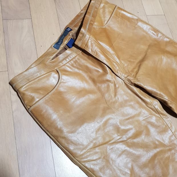 여성 소가죽팬츠/GAP/ 일본빈티지 웨스턴부츠컷//와동9