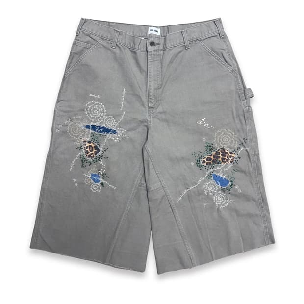 Carhartt Boro Sashiko Distressed Shorts