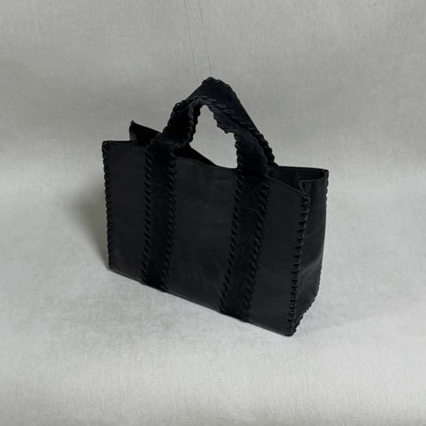 Leather Tote Black Bag