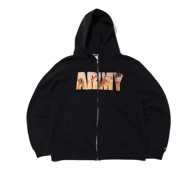 SOFFE 00s ARMY 기모 후드 집업 size L