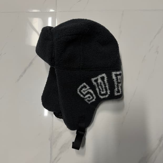 슈프림 셔링 트루퍼 블랙 23f/w 양털 군밤 모자 M/L