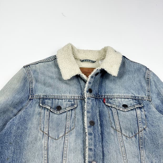 리바이스 오리지널 워싱 양털 트러커 청자켓 (M)