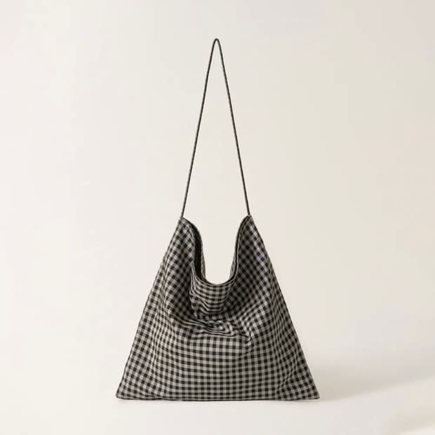 낫띵리튼 Twin pocket bag (Black) 체크백 ( 가죽 파우