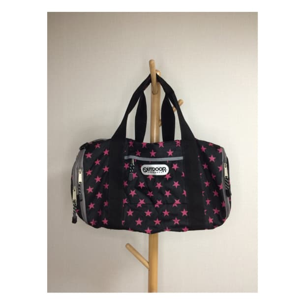 아웃도어 프로덕트 핑크 별 무늬 보스턴백 크로스백