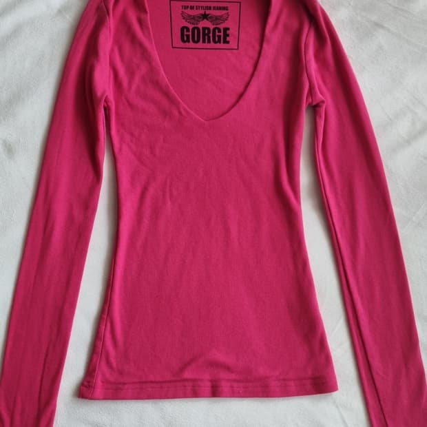 빈티지 갸루 핑크 딱붙핏 탑