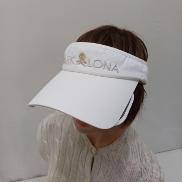 정품 마크앤로나 골프 썬캡 사이드 햇빛가리개 흰색 모자 사랑봉봉