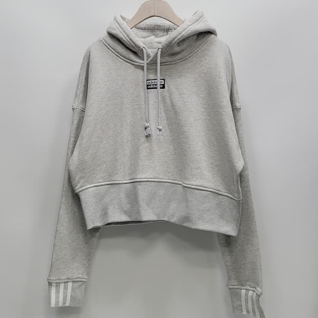 (새상품) adidas 아디다스 VOCAL 크롭 후드 / 여 XS 그레이