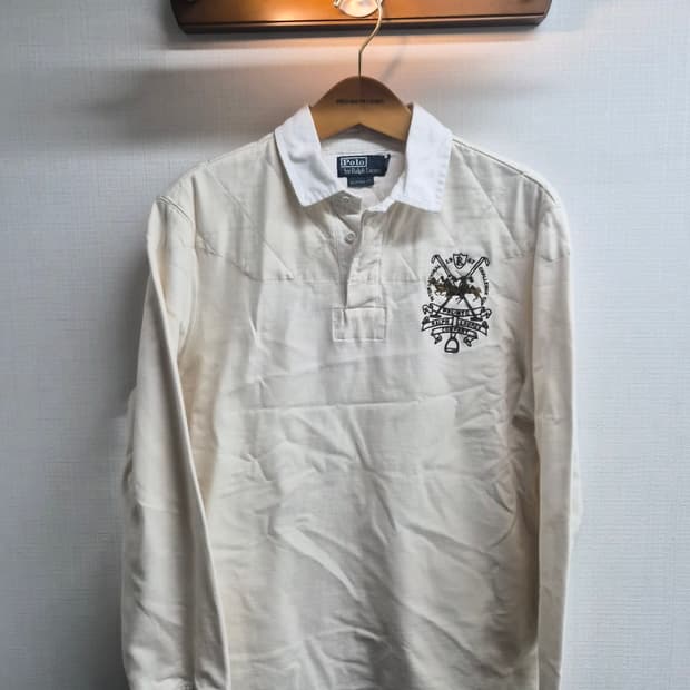 XL) 폴로 랄프로렌 커스텀핏 럭비 pk셔츠 아이보리 팝니다