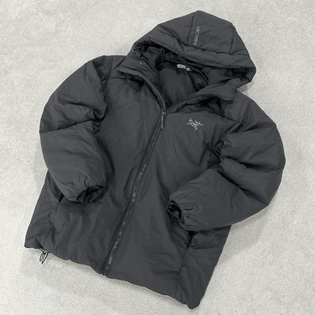 아크테릭스 아톰 정품 블랙 패딩 자켓 후드 m