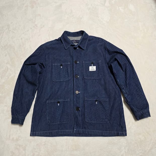 (XL)블루워터어반가먼트 스트라이프 데님 셔츠 자켓