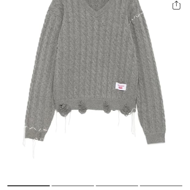 찰스 제프리 러버보이 케이블 니트 v넥