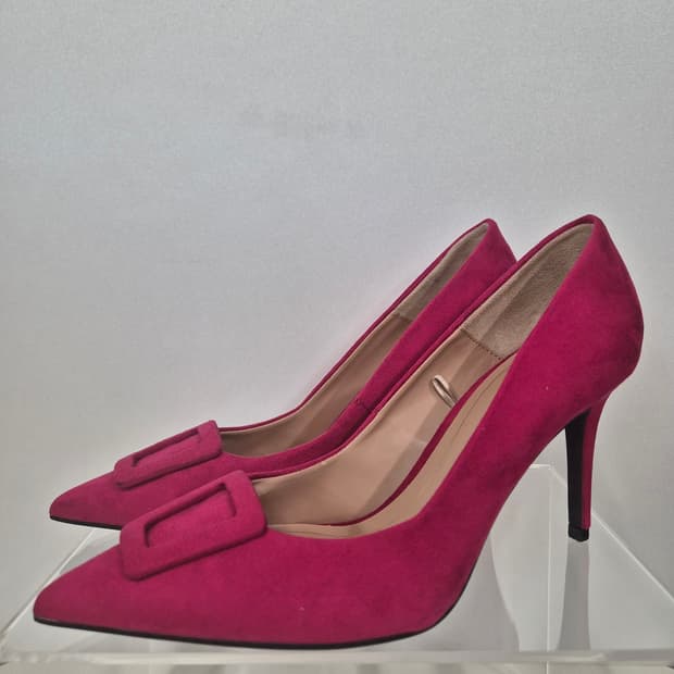 ZARA 스웨이드 힐 38