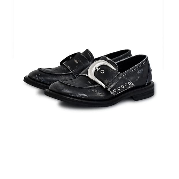 네거티브쓰리 빈티지 청키 로퍼 블랙 그레이 240 