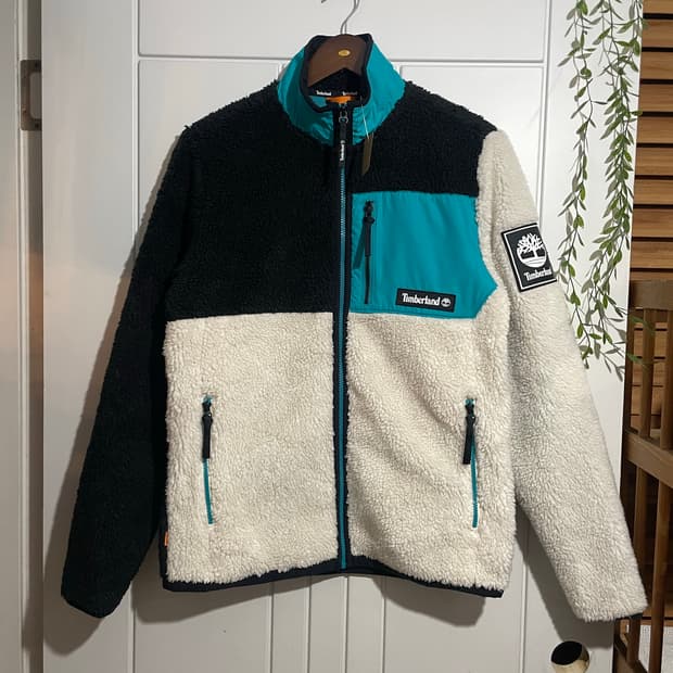 컬러블럭 플리스 자켓