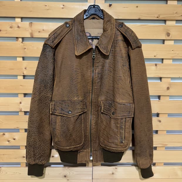 90s 쉐비뇽 플라이트 가죽 자켓