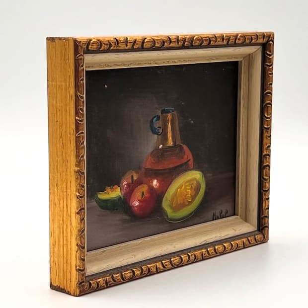 독일 빈티지 오일페인팅 액자, 유화액자