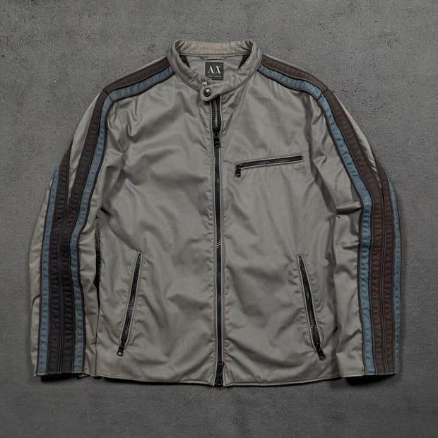알마니 익스체인지 사이드라인 투웨이 바이커 자켓