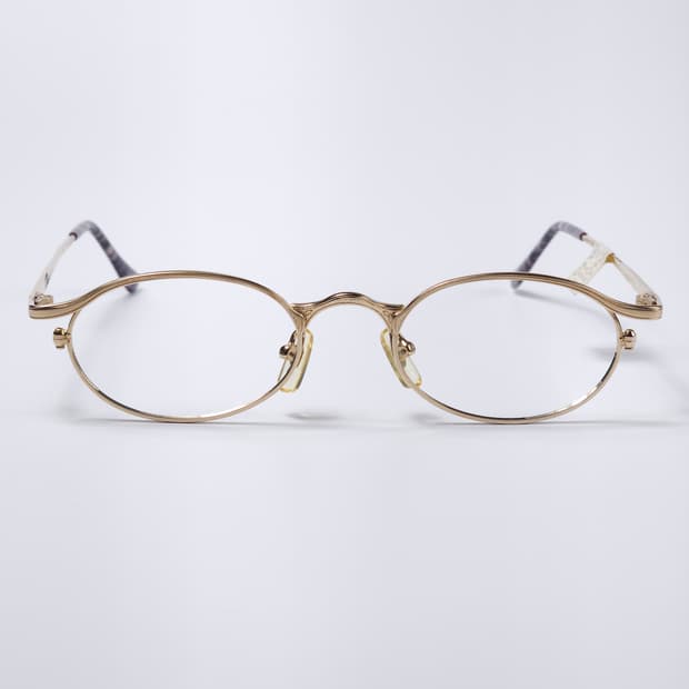 90년도 22K 도금 올드빈티지 오벌형 안경테