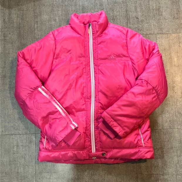 Adidas 아디다스 핀터깔y2k 대대장 푸퍼블루종패딩 핑크