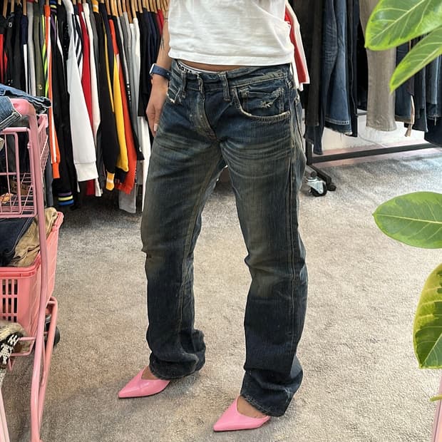 에드윈503 RVS 페이딩 레귤러 스트레이트 팬츠(30)