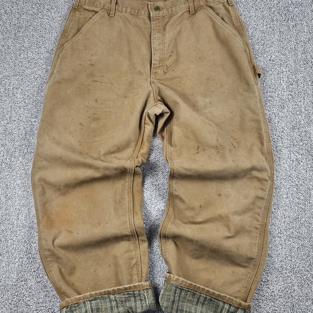 칼하트 헤비 플란넬 캔버스 카펜터 팬츠 ( 36 X 30 )/ 10048