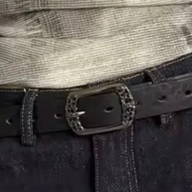 웨스턴 블랙 플라워 나비 패턴 남녀공용 벨트