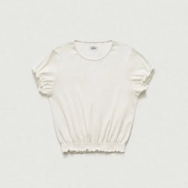더바넷 White Lettuce-Hem T-Shirt