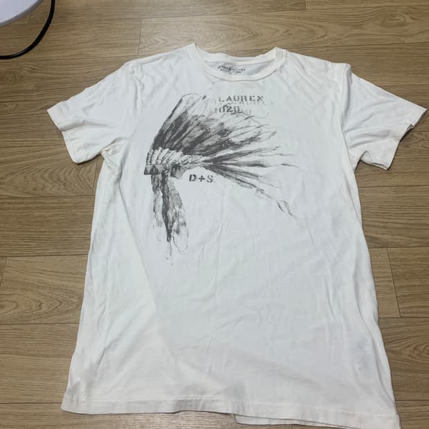 M)Denim&Supply 랄프로렌 인디언 빈티지 가공 싱글스티치 반팔