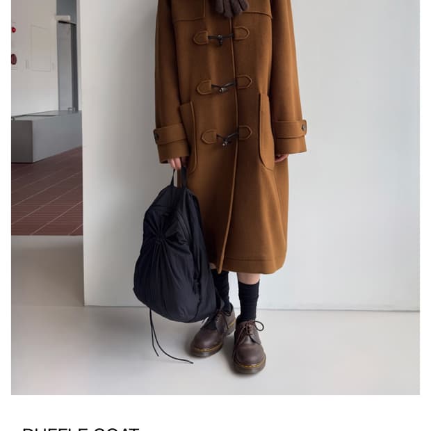 로우클래식 23FW 더플코트 떡볶이코트 카멜 S