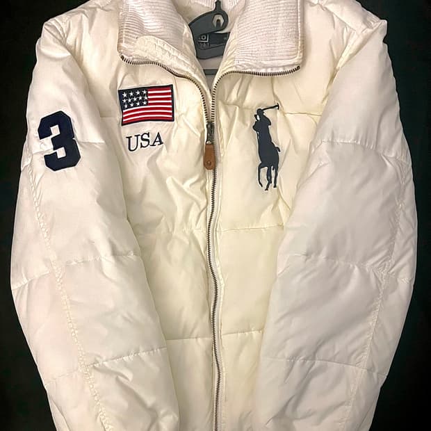 Polo RL big pony USA puffer cream 빅포니 패딩