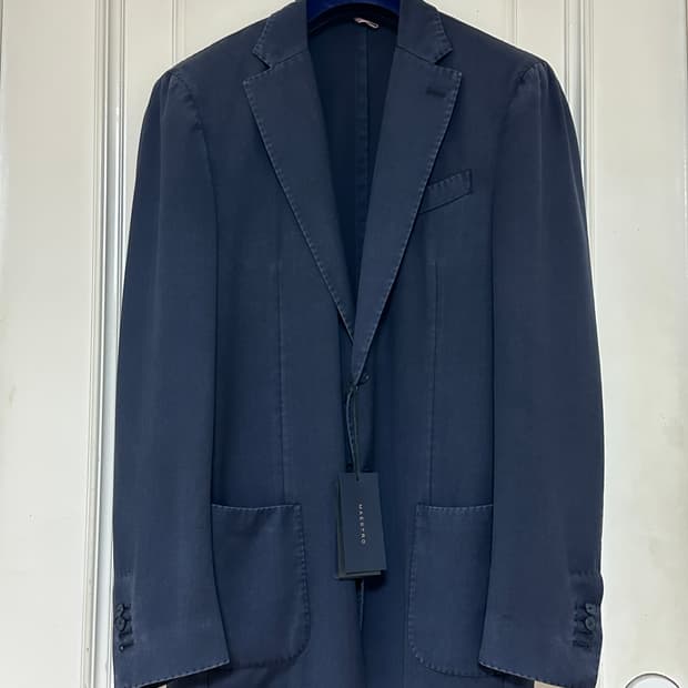 [새제품] 🇮🇹산타니엘로 이태리메이드 테일러 자켓 네이비 54