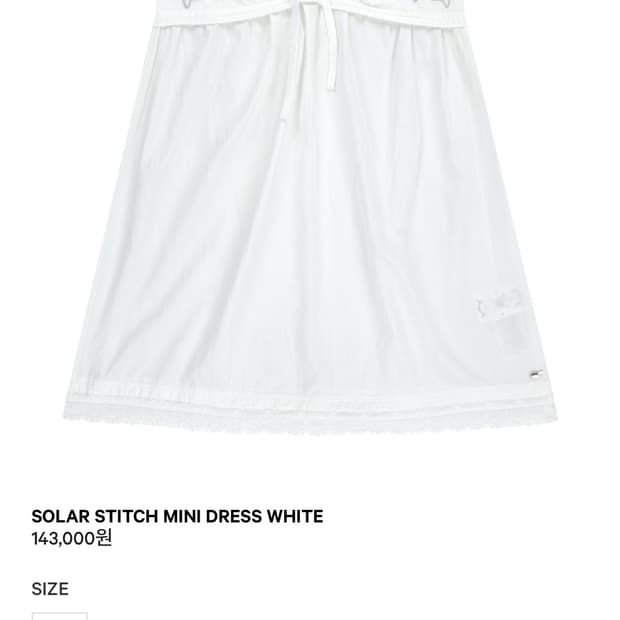 Coyseio solar stitch mini dress white