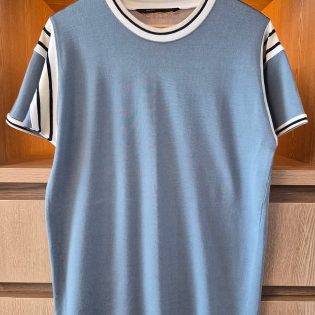 00s MARC JACOBS 'Ribbed Trim' Jersey Tee