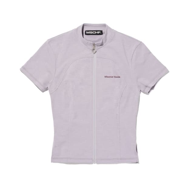 미스치프 mock neck zip up 퍼플그레이 s