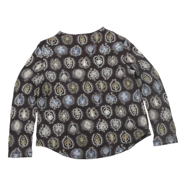 지아니 로 주디체 빈티지 에스닉 오너먼트 울 블렌드 티셔츠