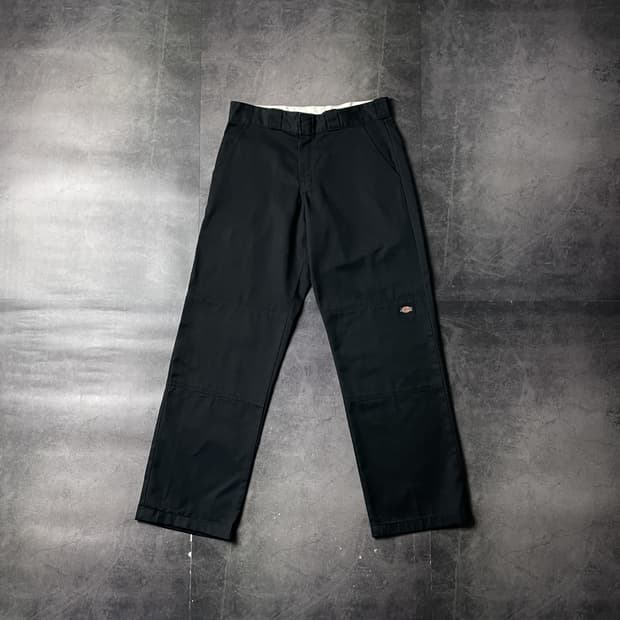 DICKIES 디키즈 빈티지 블랙 더블니 워크 팬츠 A00873