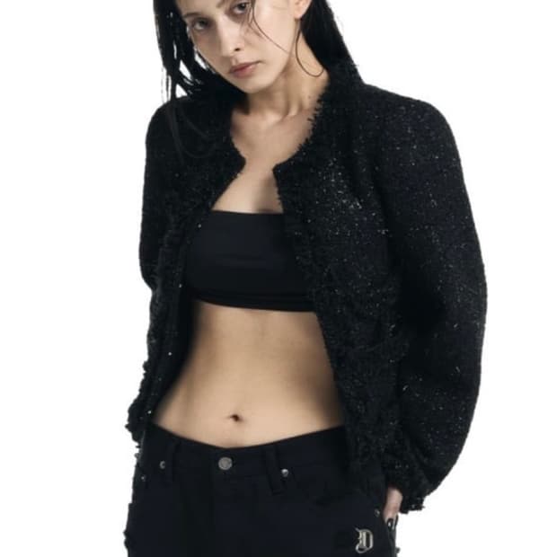 오도어 트위드 자켓