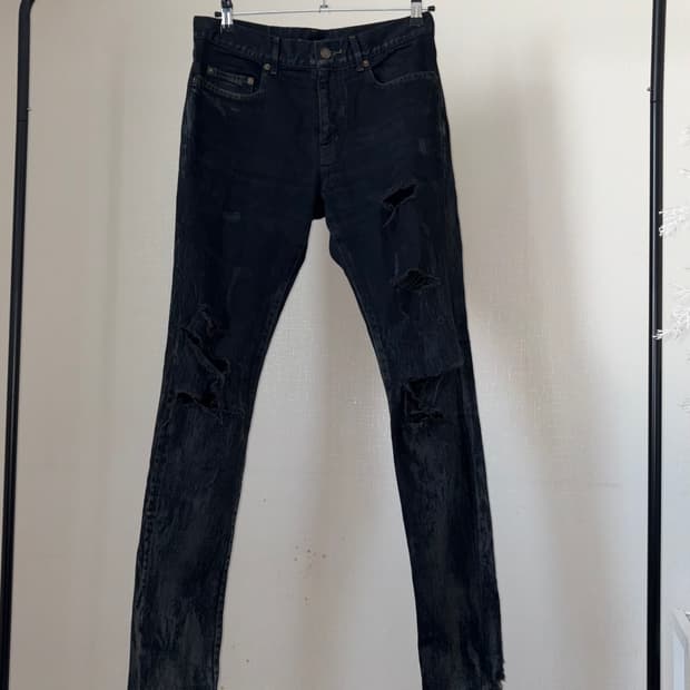 SLP 15SS Dirty Oil Wash Distressed Denim