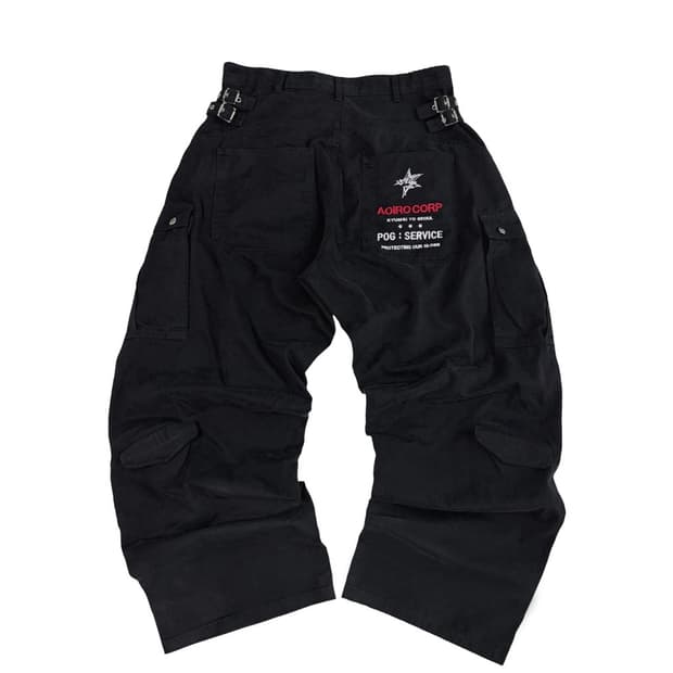 2)아오이로 x 포그 서비스 히카리 M65 커브드 팬츠 빈티지 블랙