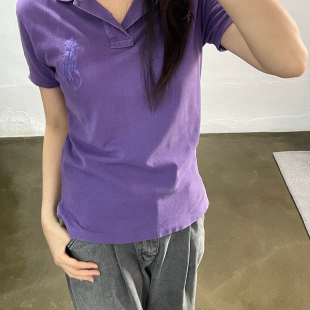 폴로 랄프로렌 퍼플 카라티 S