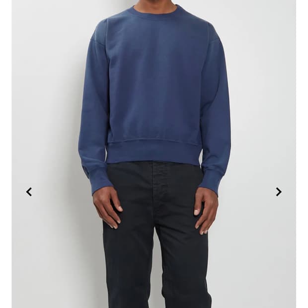 AURALEE FADED COTTON SWEAT SHIRTS