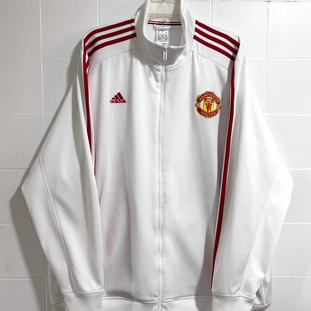 아디다스 맨유 트랙탑 화이트 져지