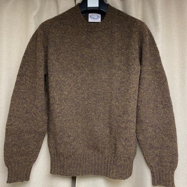 [S] 제이미슨스 셔틀랜드 울 니트 브라운 Jamiesons