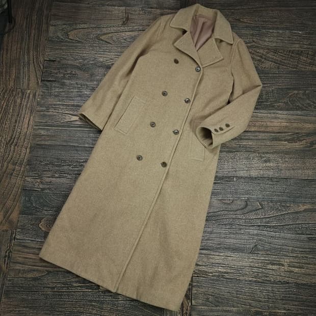 [마가렛호웰] 울 모직 더블 롱 코트 베이지 M16280