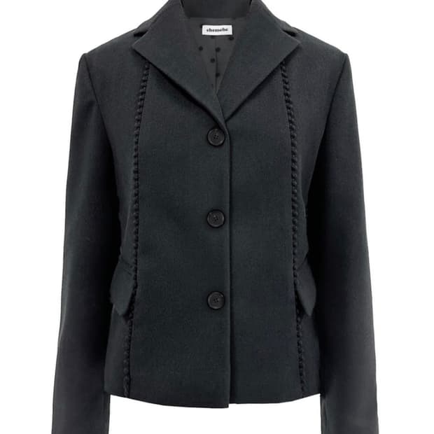 체메씨 폼보우 리본자켓 차콜 size1