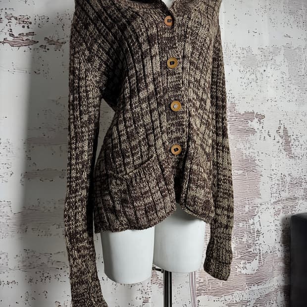 Brown Knit Cardigan